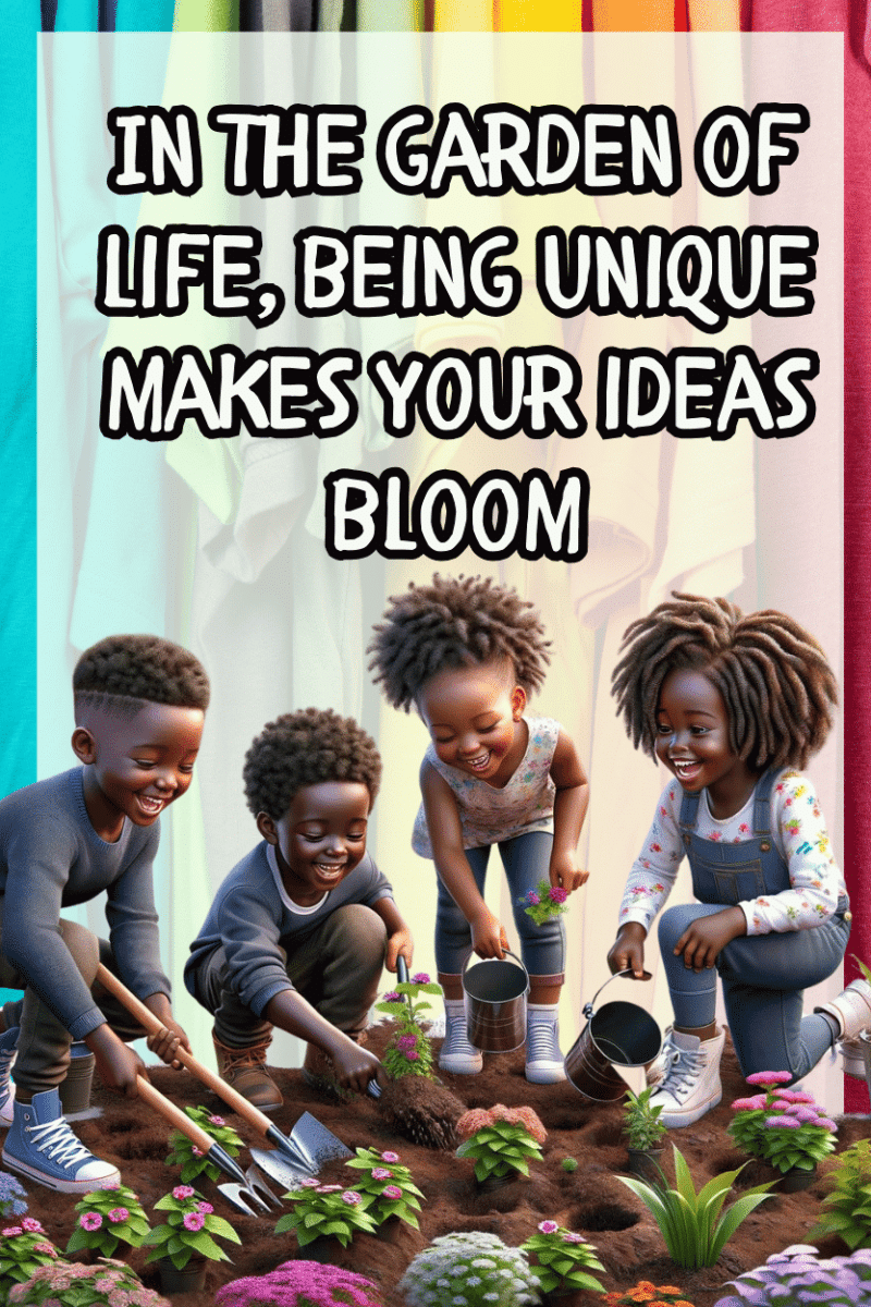 "In the garden of life, Being unique makes your ideas Bloom." - A.I  CLASSROOM POSTERS