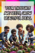 "Your Thoughts are seeds, Grow beautiful ideas." - A.I  CLASSROOM POSTERS