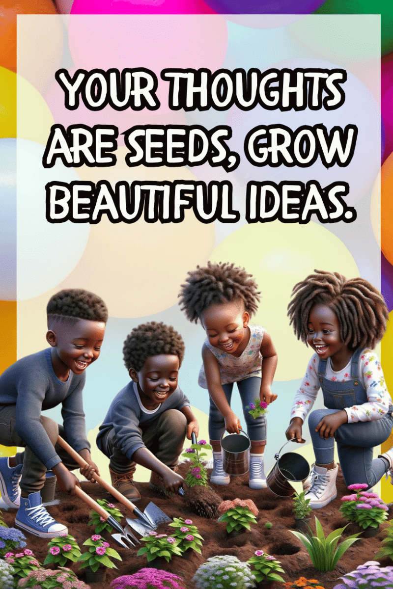 "Your Thoughts are seeds, Grow beautiful ideas." - A.I  CLASSROOM POSTERS