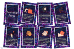"Colorful force and motion "- 5 pages - African Theme Flashcard