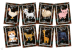 "Colorful  Animals and animal group" - 5pages - African Theme Flashcard