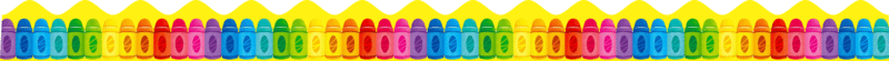"Colorful crayon rainbow theme" - Classroom Sticker Border