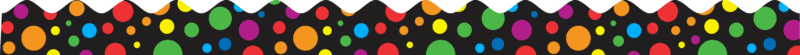 "Colorful circle theme" - Classroom Sticker Border