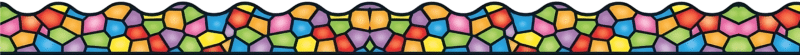 "Colorful mosaic theme" - Classroom Sticker Border