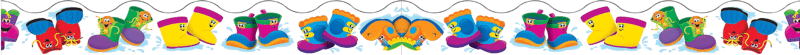 "Colorful shoe character  theme" - Classroom Sticker Border