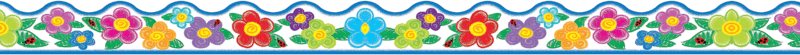 "Colorful Flower theme" - Classroom Sticker Border