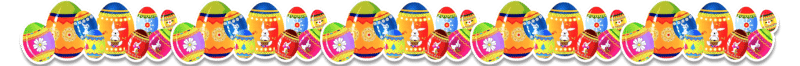"Colorful easter egg theme" - Classroom Sticker Border