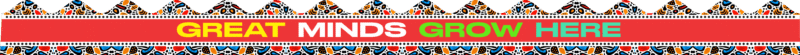 Great minds grow here african theme" - Classroom Sticker Border