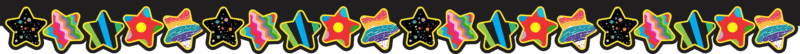 "Colorful star   " - Classroom Sticker Border