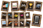 "Colorful diagraph words  "- 11 pages - African Theme Flashcard