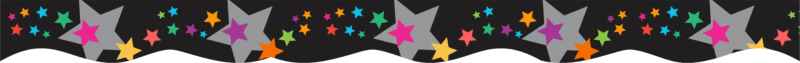 "Colorful star   " - Classroom Sticker Border