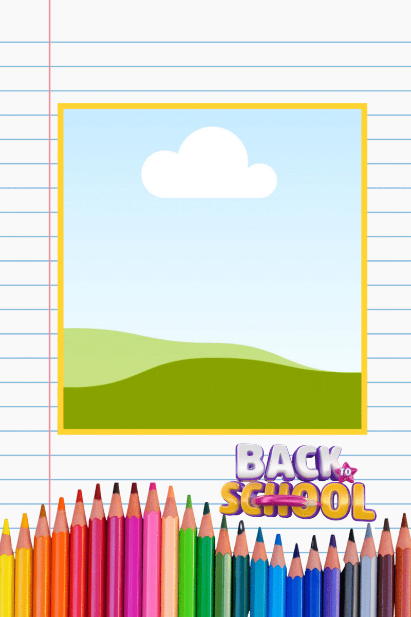 "Back to school Photo Booth Picture Frame "  - "Durable Foam Board Frame"