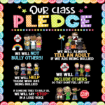 Our class pledge motivational quotes Indoor & Outdoor Durable Display Board    - 4 by 4 ft Flex motivational banner