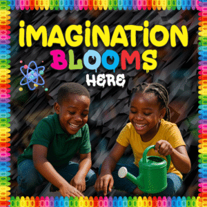 Imagination blooms here- Colorful  4by4 feet Flex motivational banner