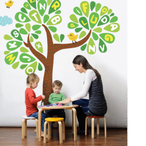 "Colorful Leaf design" - Classroom Tree Sticker Display
