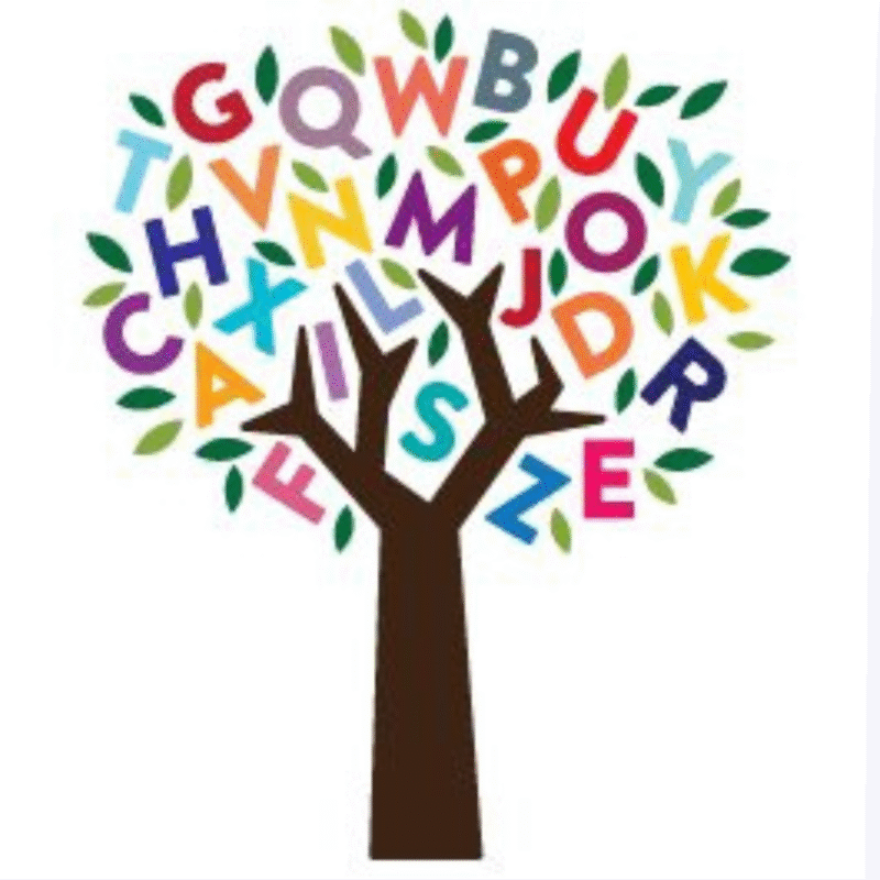 "Colorful Alphabet leaf design" - Classroom Tree Sticker Display