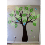 "Colorful Alphabet leaf design" - Classroom Tree Décor Designs