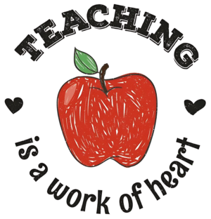 "Teaching is a work of heart" - Motivation Circle Sticker