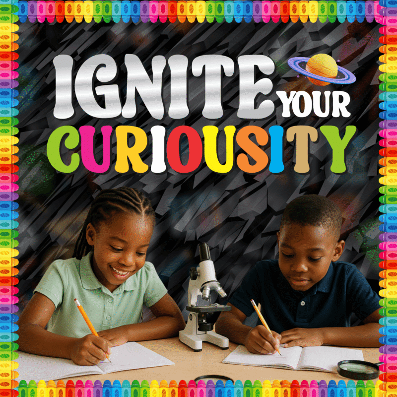 Ignite your curiosity- Colorful  4by4 feet Flex motivational banner