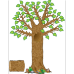 "Colorful log tree" - Classroom Tree Sticker Display