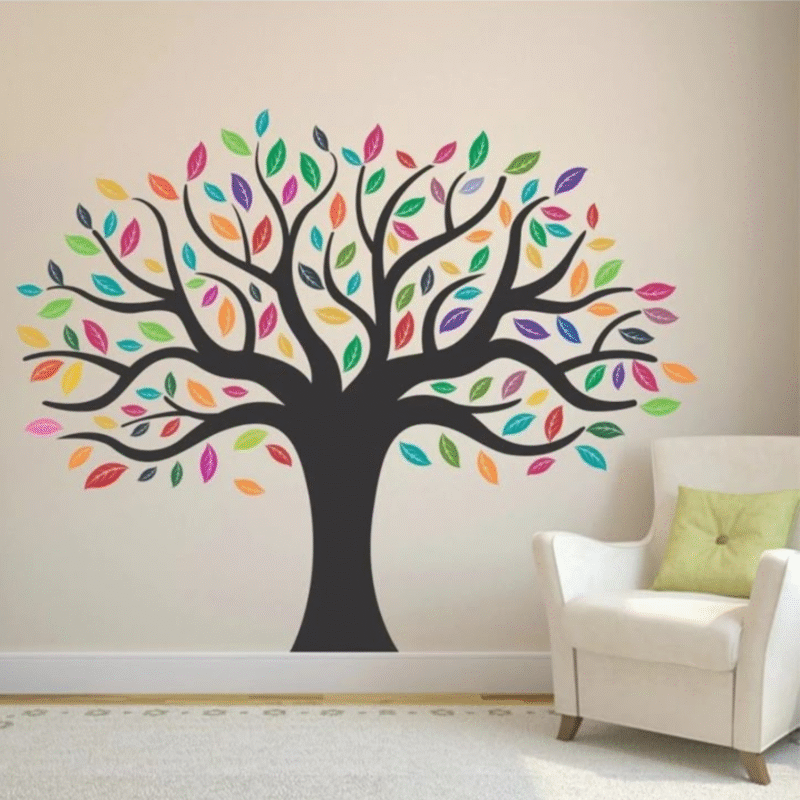 "Colorful leaf" - Classroom Tree Sticker Display