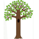 "Colorful log tree" - Classroom Tree Sticker Display