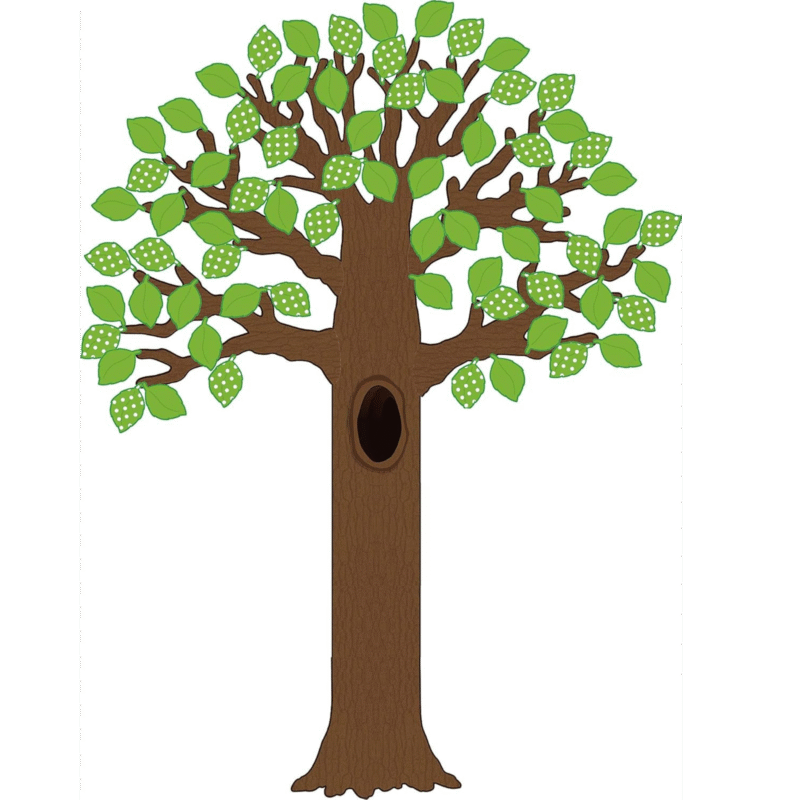 "Colorful log tree" - Classroom Tree Sticker Display