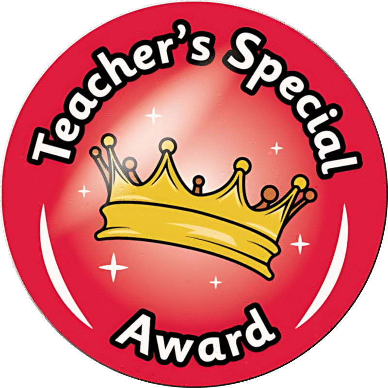 "Teachers special award" - Motivation Circle Sticker