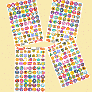 Colorful 296 Reward Sticker- 4pages