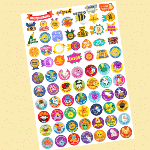 Colorful 74 Reward Sticker- 1 page