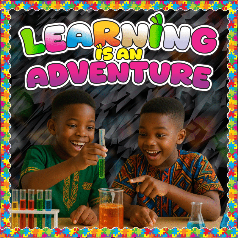 Learning is an adventure- Colorful  4by4 feet Flex motivational banner