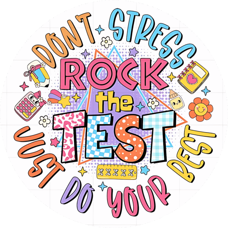 "Don't stress  " - Motivation Circle Sticker