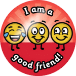 "I am a good friend " - Motivation Circle Sticker