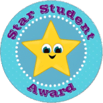 "Star student award" - Motivation Circle Sticker