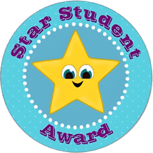 "Star student award" - Motivation Circle Sticker