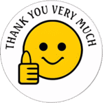 "Thank you very much" - Motivation Circle Sticker