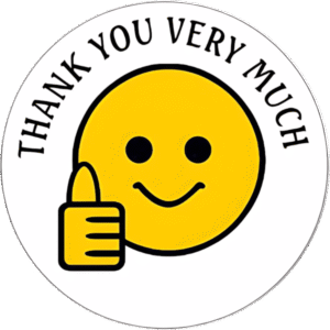 "Thank you very much" - Motivation Circle Sticker