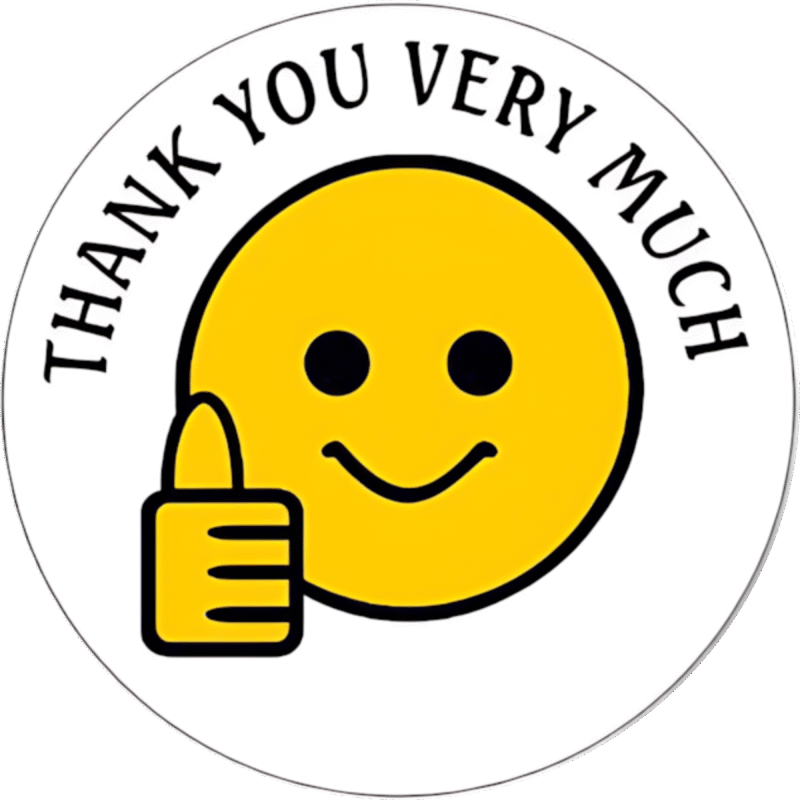 "Thank you very much" - Motivation Circle Sticker