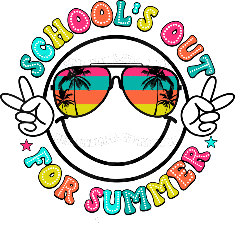 "School is out for summer " - Motivation Circle Sticker