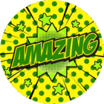 " Amazing " - Motivation Circle Sticker