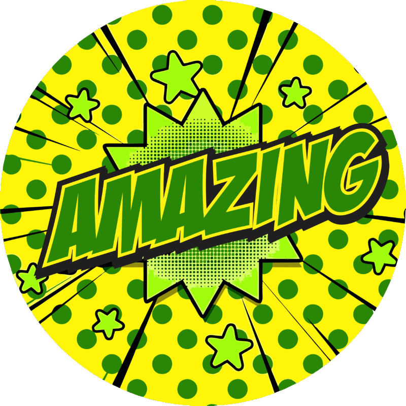 " Amazing " - Motivation Circle Sticker
