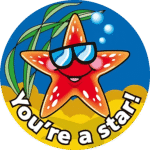 "You are a star " - Motivation Circle Sticker