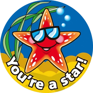 "You are a star " - Motivation Circle Sticker