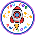 "You are awesome" - Motivation Circle Sticker