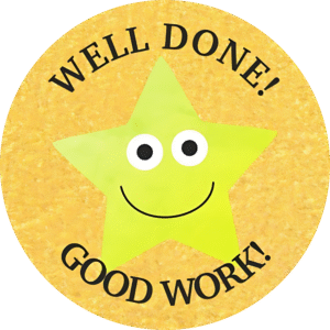 "Well done, Good work " - Motivation Circle Sticker