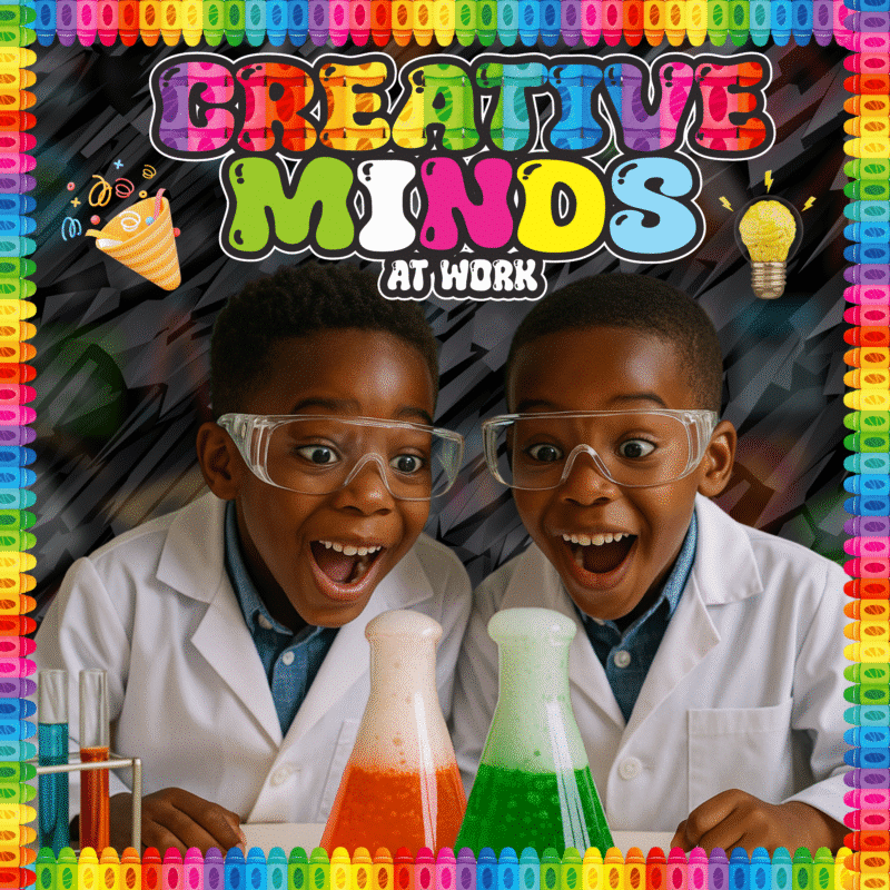 Creative mind at work- Colorful  4by4 feet Flex motivational banner