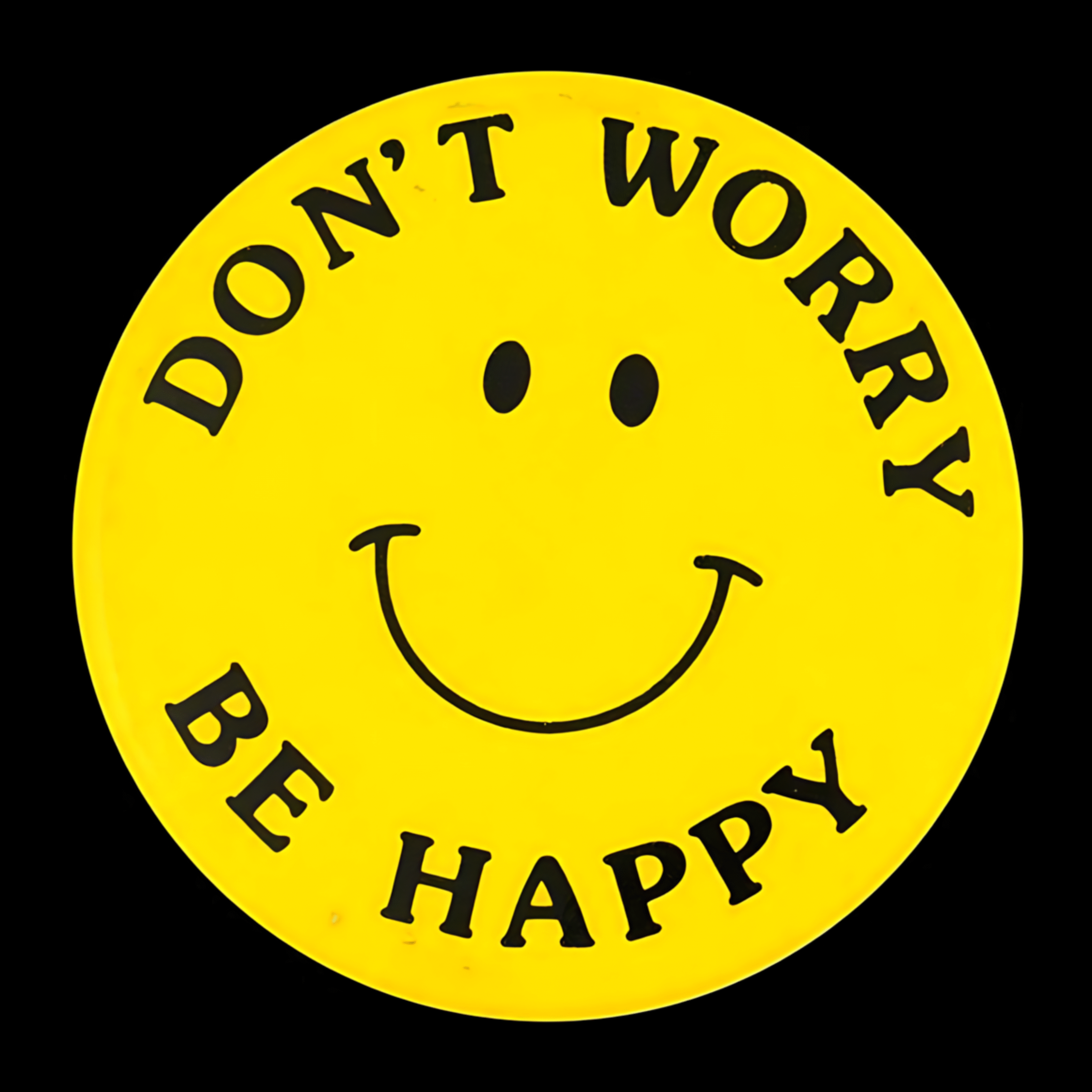 "Don't worry, be happy " - Motivation Circle Sticker