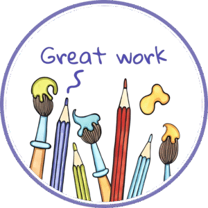 "Great work " - Motivation Circle Sticker