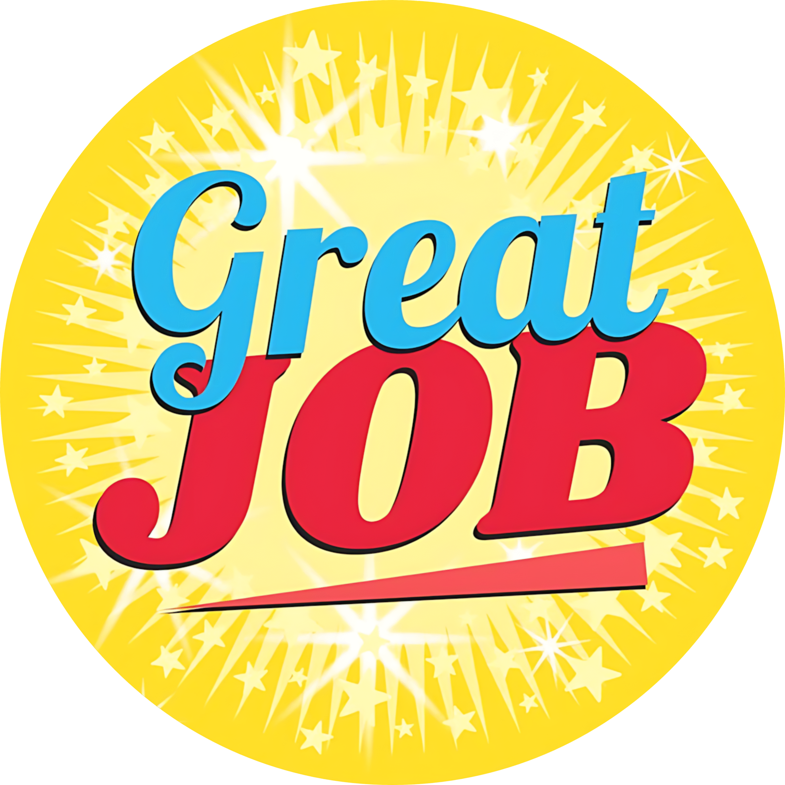 "Great job  " - Motivation Circle Sticker