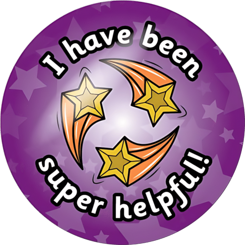 "I have been super helpful " - Motivation Circle Sticker